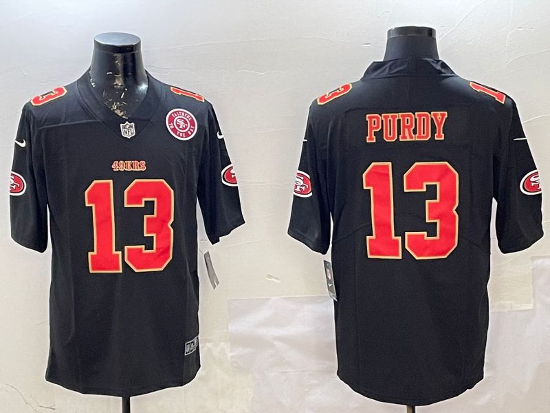Men San Francisco 49ers #13 Purdy Black gold Fashion 2025 Nike Limited NFL Jersey style 3->san francisco 49ers->NFL Jersey